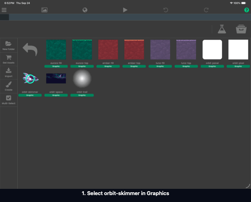 Select the asset, drag Skimmer into the scene, tap it, and open Collision Editor