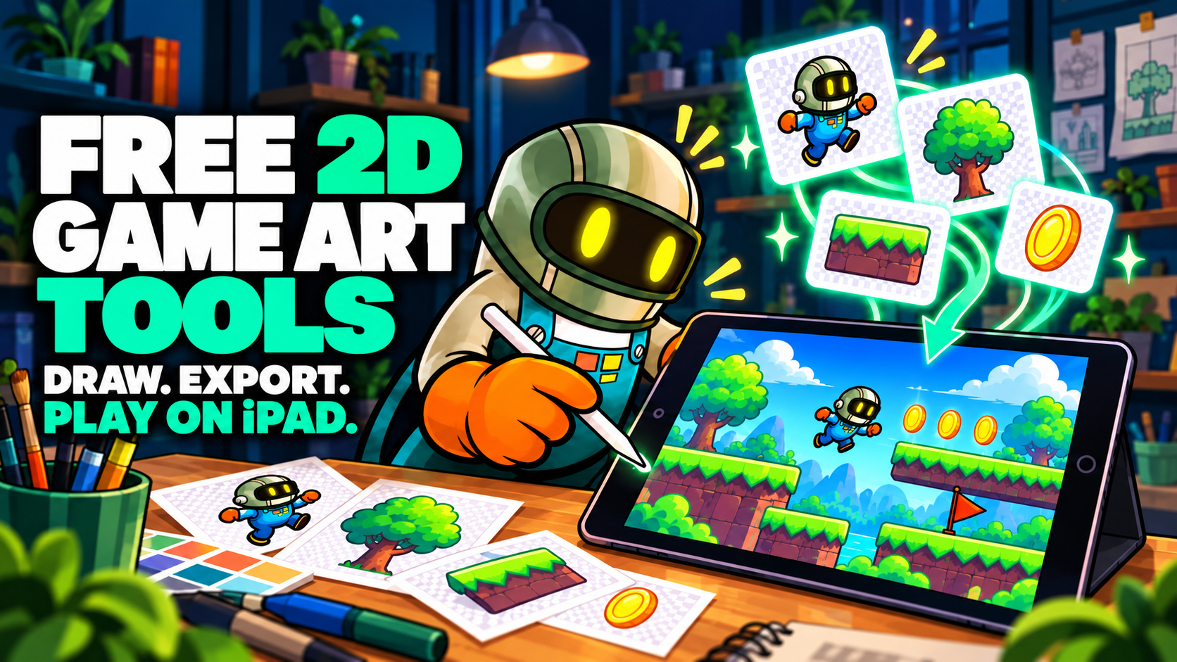Free Art Programs for Making 2D Game Assets on iPad