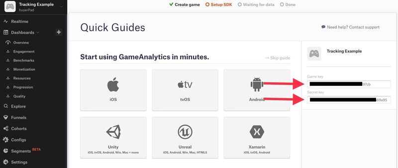 Setting Up GameAnalytics